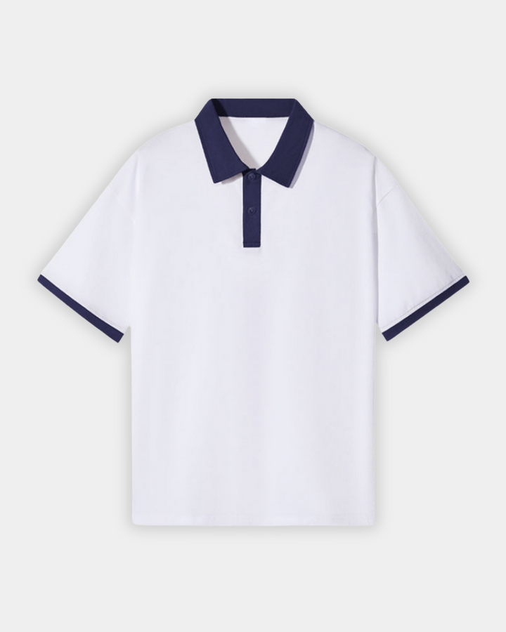 RETRO-POLO MIT KONTRASTKRAGEN