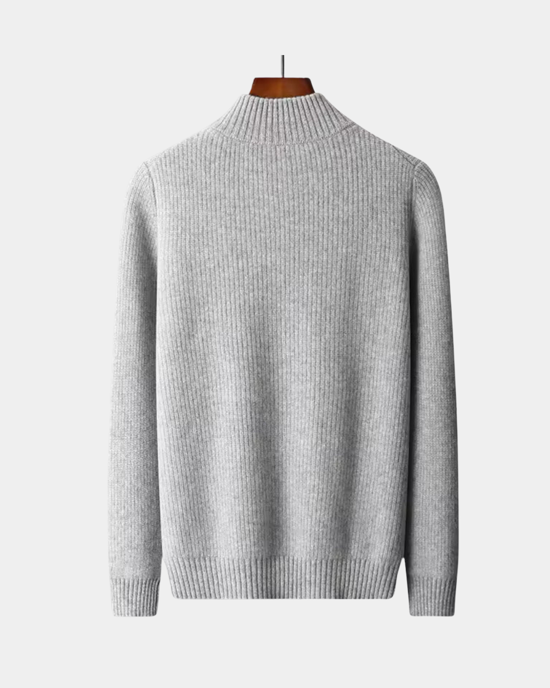 MODERNER GERIPPTER PULLOVER MIT DURCHGEHENDEM REISSVERSCHLUSS