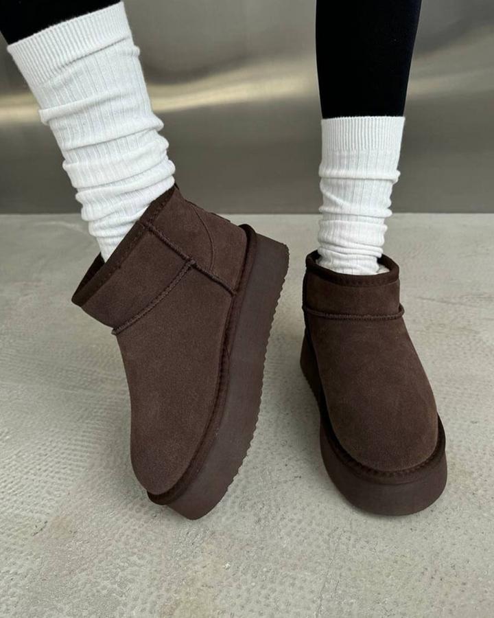 SUEDE PLATFORM BOOTS
