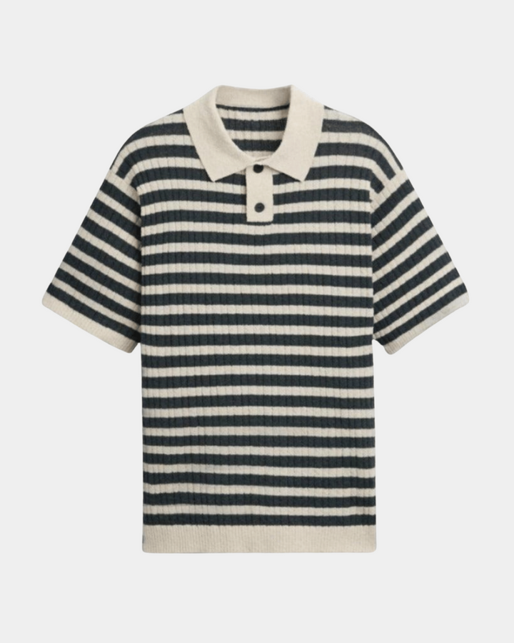 STRIPED VINTAGE KNIT POLO