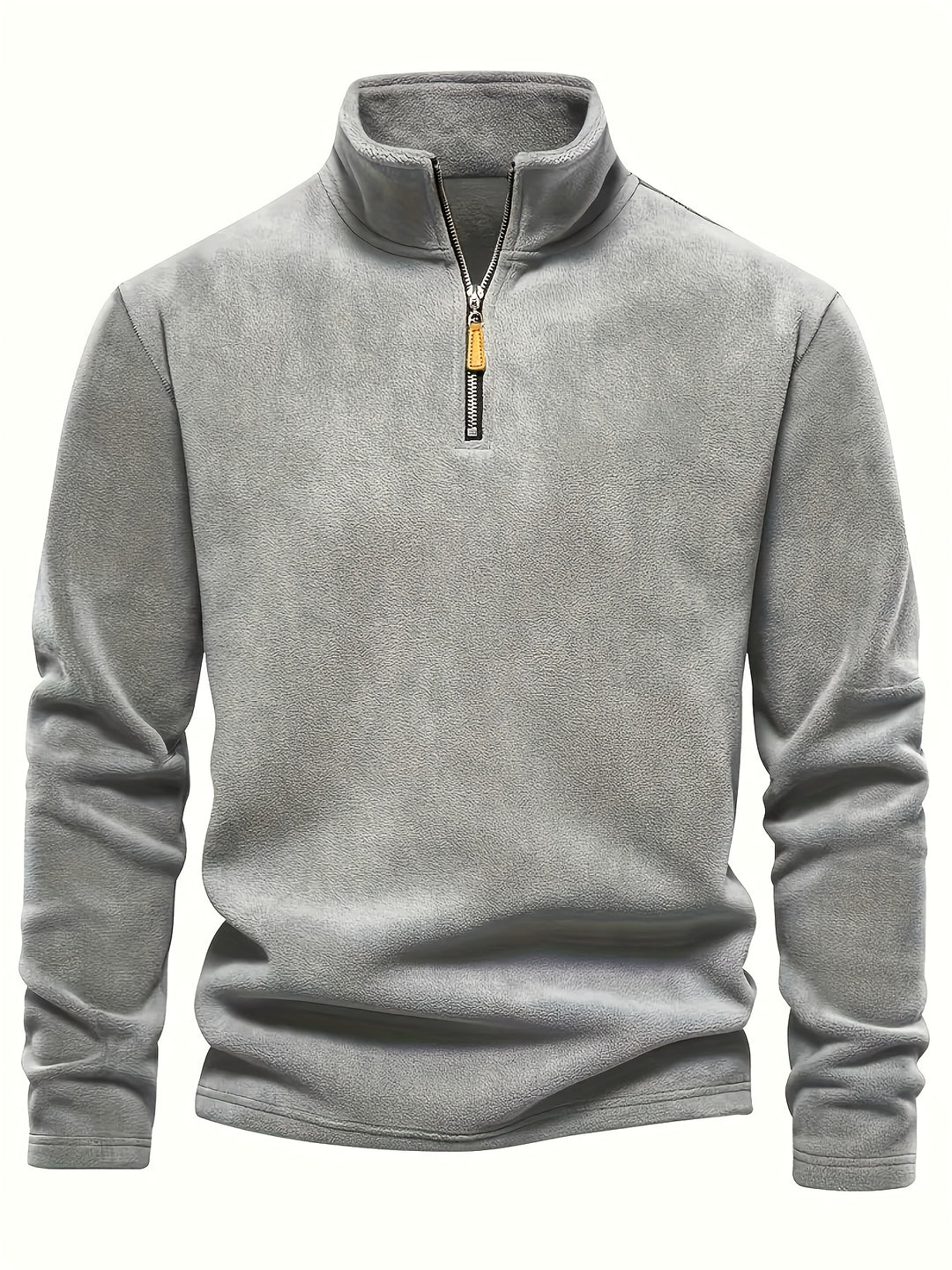 Men’s Half-Zip Stand Collar Sweatshirt – Plush Lined Comfort