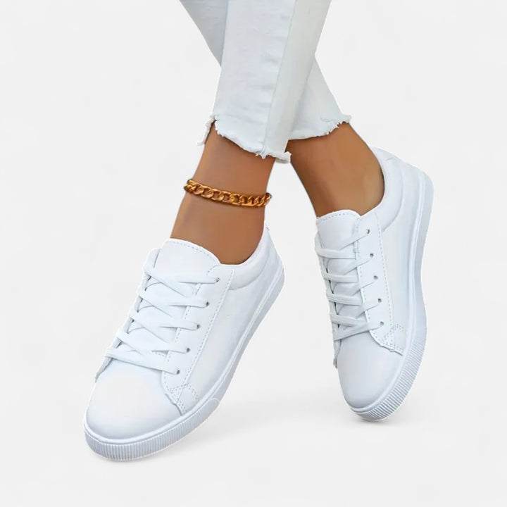 NOMU Lifestyle | Women’s Grid Lace-Up Sneakers – Effortless Ease