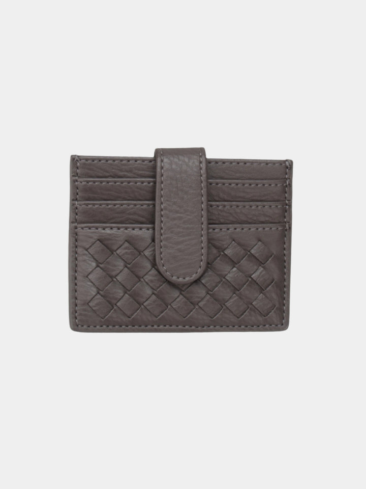 TEXTURED SNAP CARD WALLET