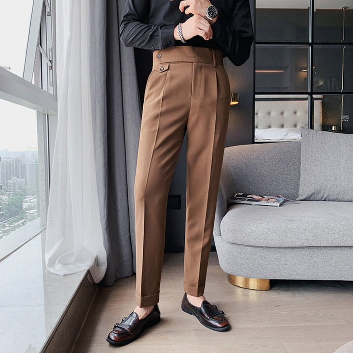 Slim Fit Nine-Point Suit Pants