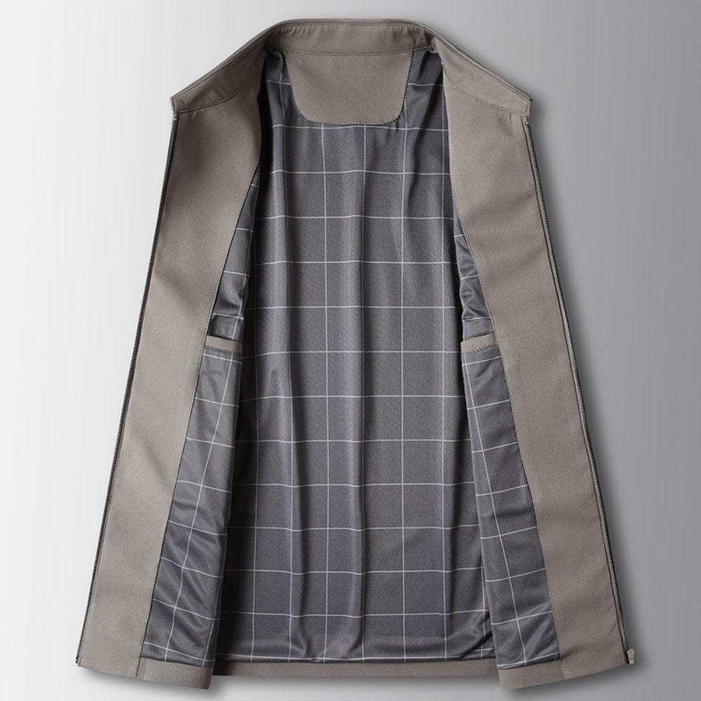 Lapel Business Executive Zipper Jacket