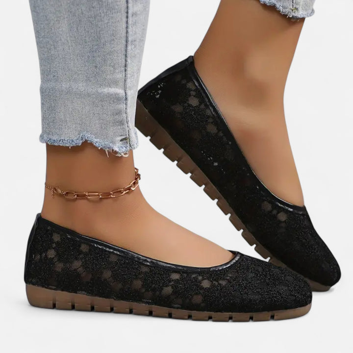 NOMU Lifestyle | Women’s Lace Flats – Ethereal Elegance