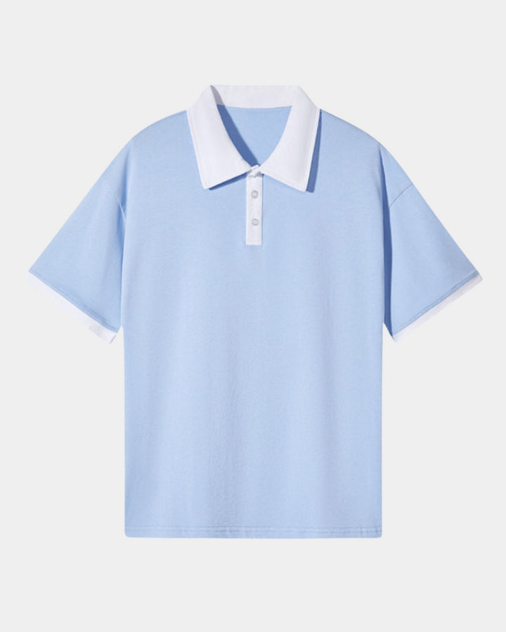 RETRO-POLO MIT KONTRASTKRAGEN