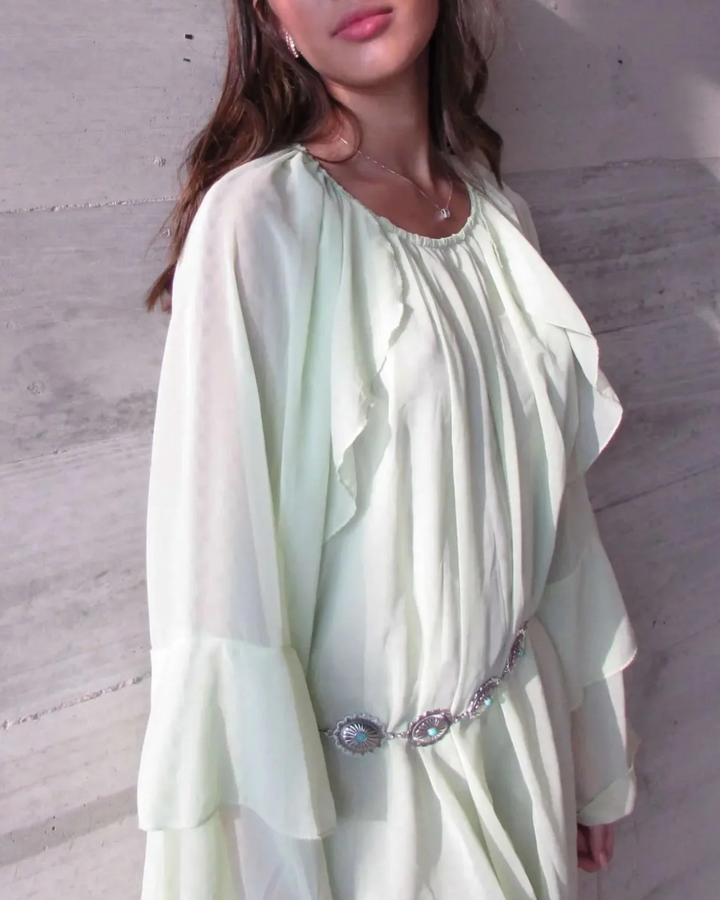 FLOWY BABYDOLL RUFFLE DRESS