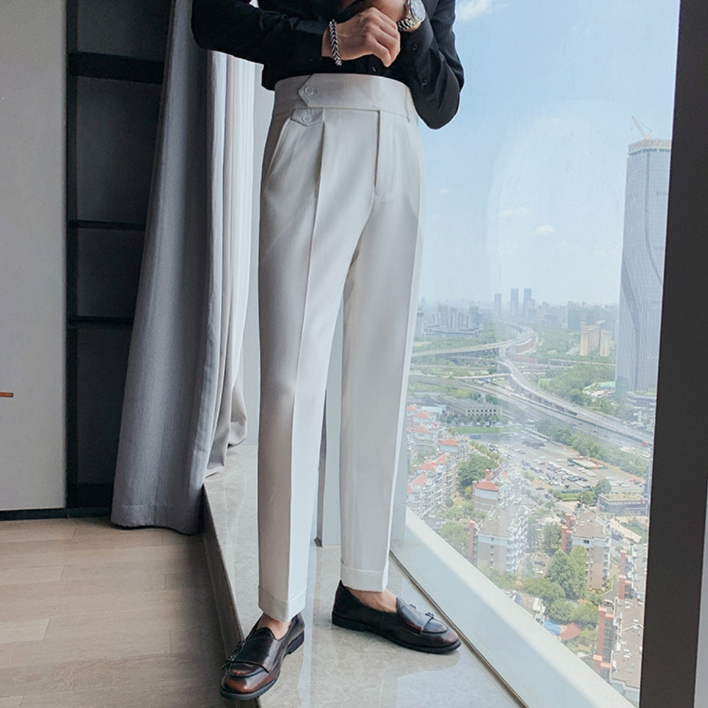 Slim Fit Nine-Point Suit Pants