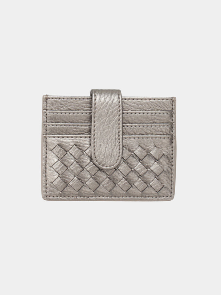 TEXTURED SNAP CARD WALLET