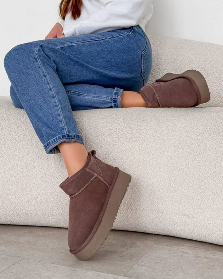SUEDE PLATFORM BOOTS