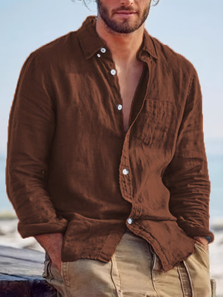 Men’s Long Sleeve Shirt – Casual Button-Up Refinement