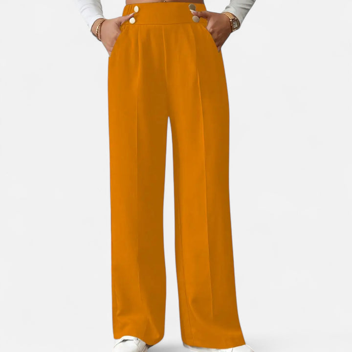NOMU Lifestyle | Women’s Button-Detail Pants – Refined Silhouette