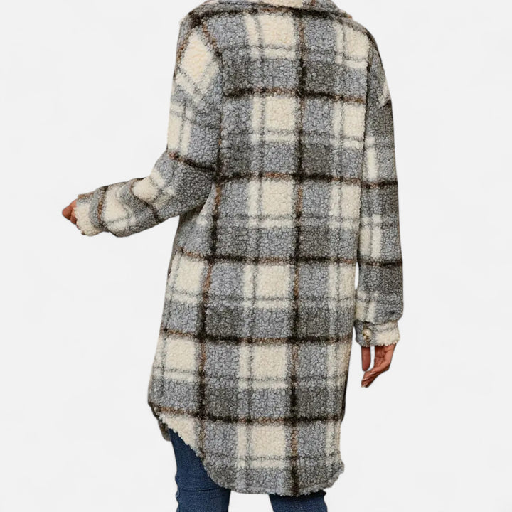 NOMU Lifestyle | Women’s Plaid Fuzzy Coat – Heritage Charm