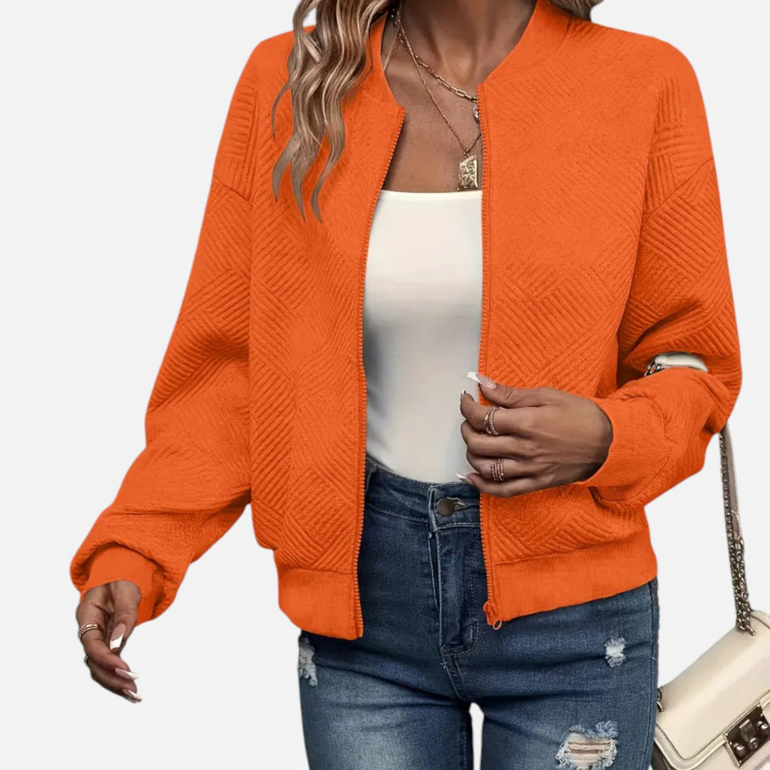 NOMU Lifestyle | Women’s Solid Textured Jacket – Refined Everyday Style
