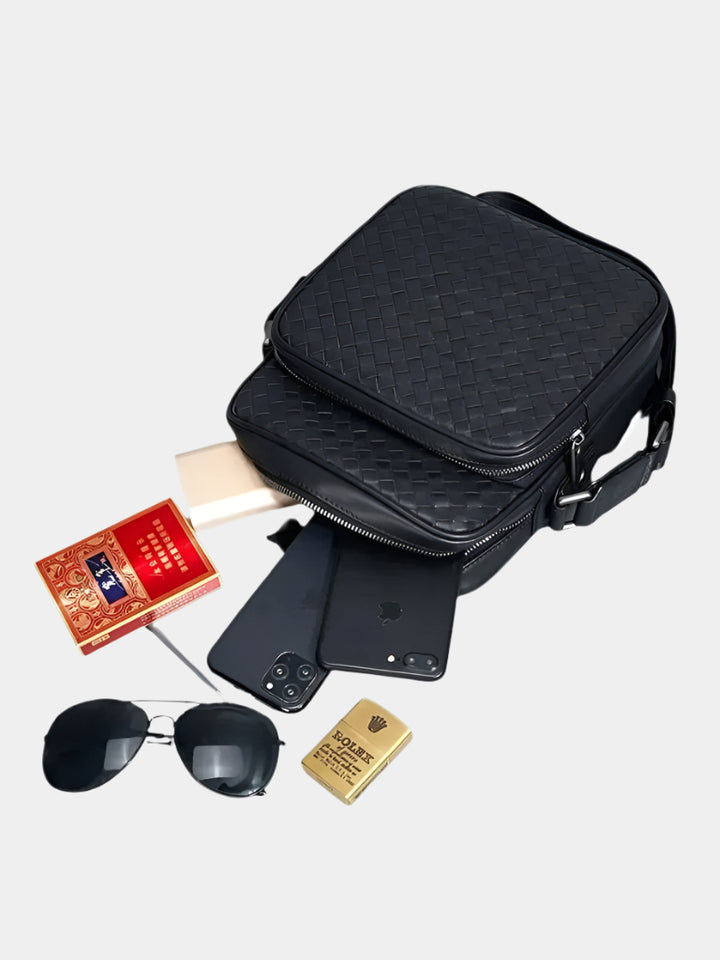 MODERN WOVEN CROSSBODY BAG