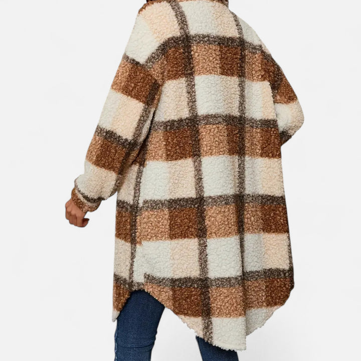 NOMU Lifestyle | Women’s Plaid Fuzzy Coat – Heritage Charm
