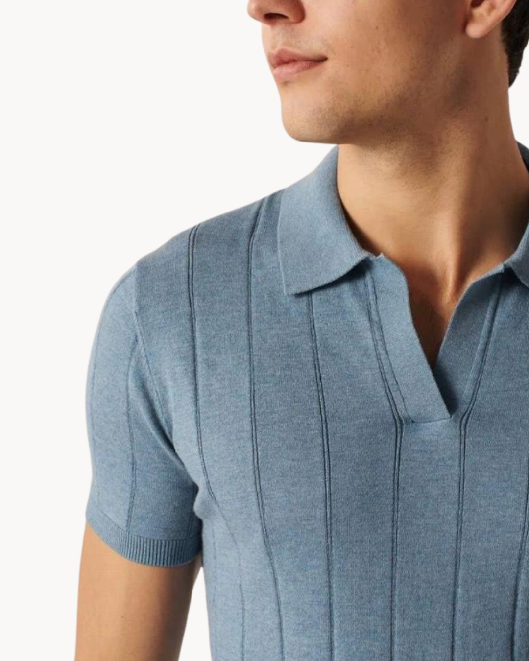 ELEGANTES POLOSHIRT MIT VERTIKALEM EINSATZ
