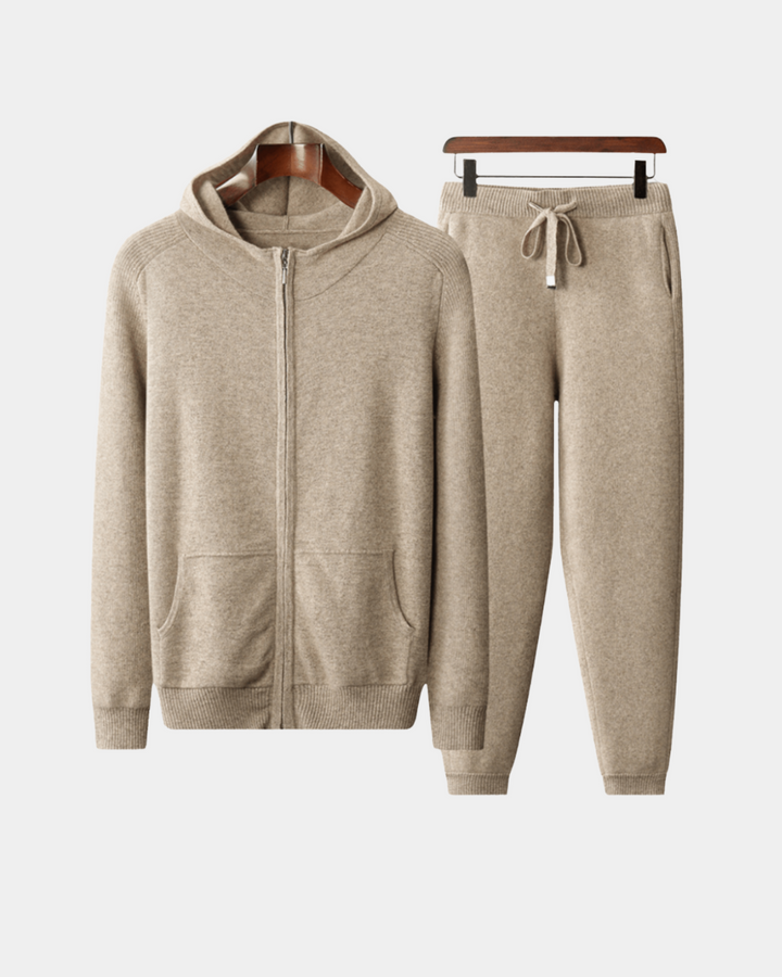 COZY KNIT ZIP JOGGER SET