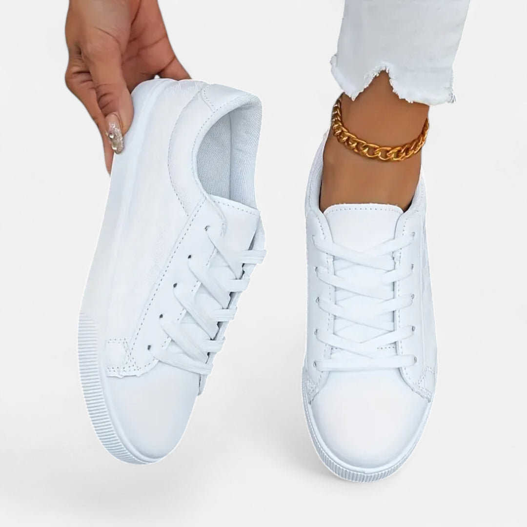 NOMU Lifestyle | Women’s Grid Lace-Up Sneakers – Effortless Ease
