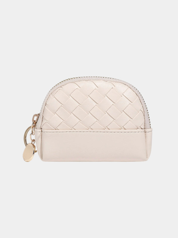 WOVEN MINI ZIP COIN PURSE