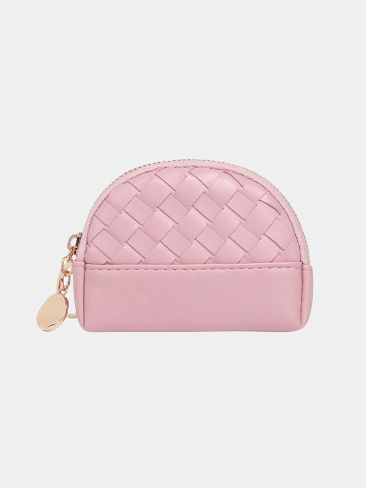 WOVEN MINI ZIP COIN PURSE