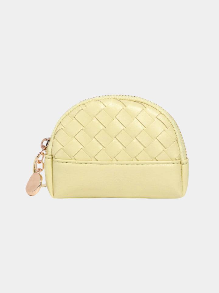 WOVEN MINI ZIP COIN PURSE