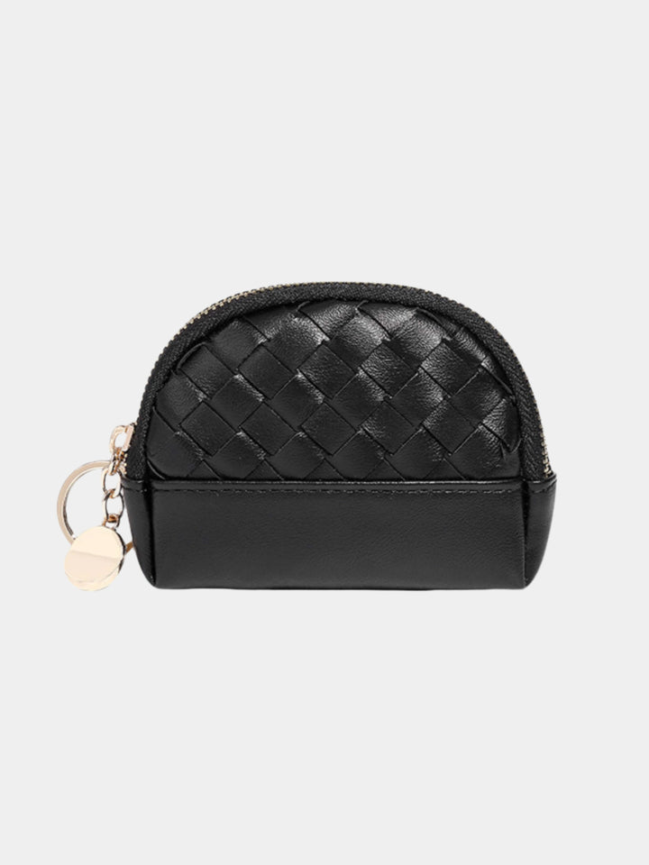WOVEN MINI ZIP COIN PURSE