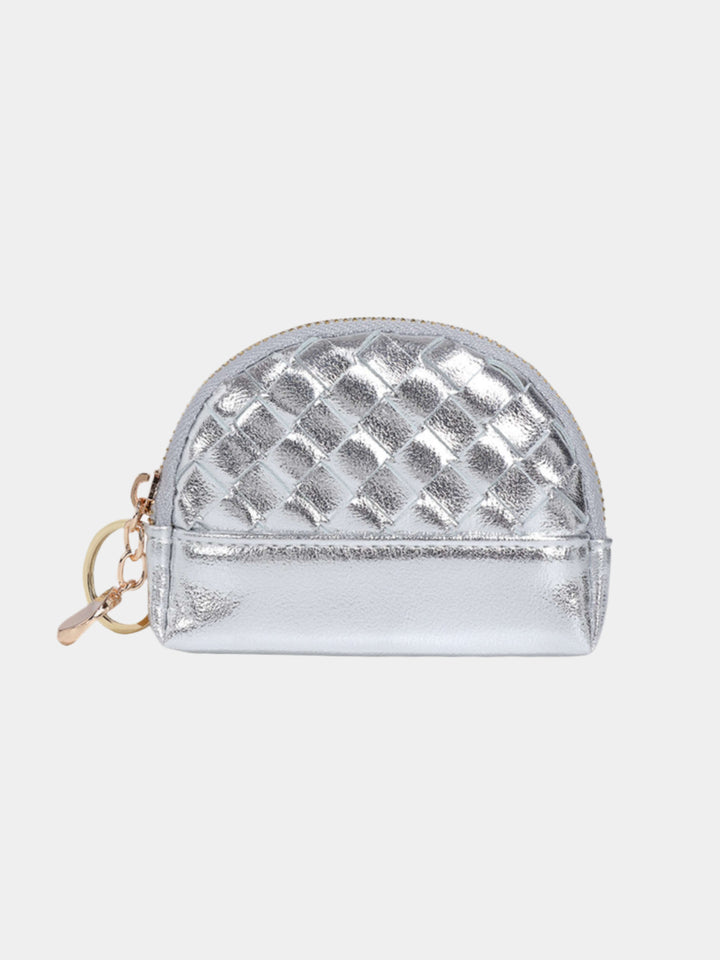 WOVEN MINI ZIP COIN PURSE