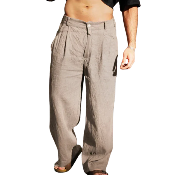 Linen Trousers with Wide Legs
