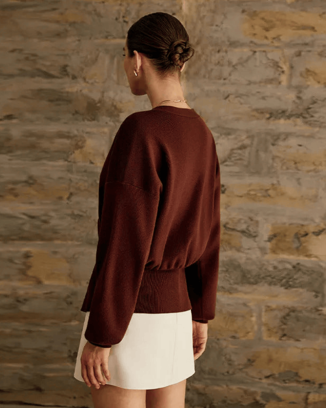 DEEP V SINGLE-BUTTON CARDIGAN