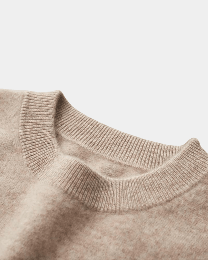 RIBBED TRIM KNIT SWEATER SET