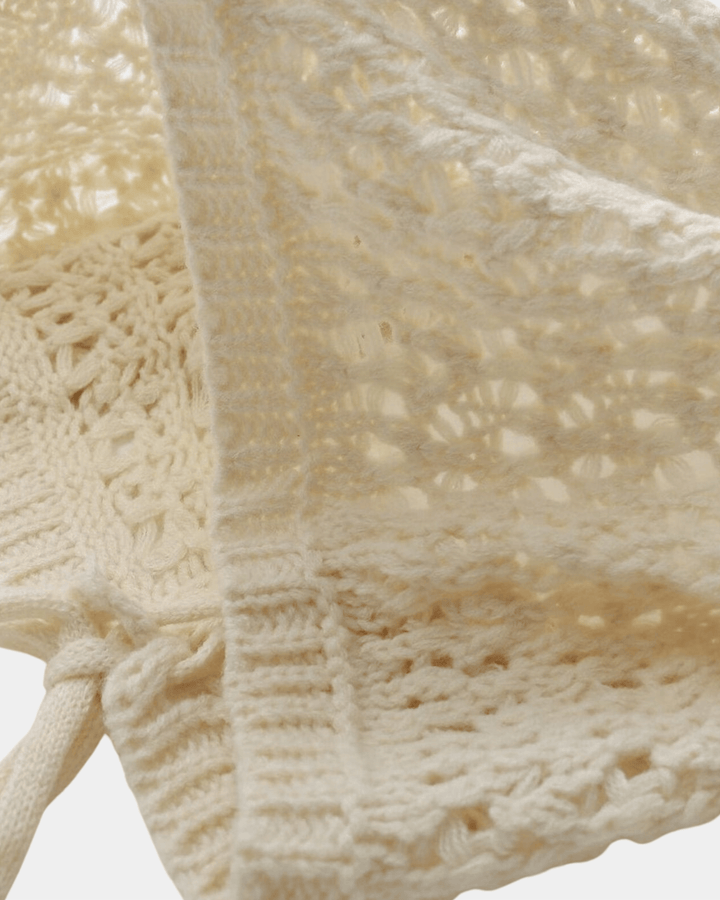 CROCHET DRAWSTRING SWEATER