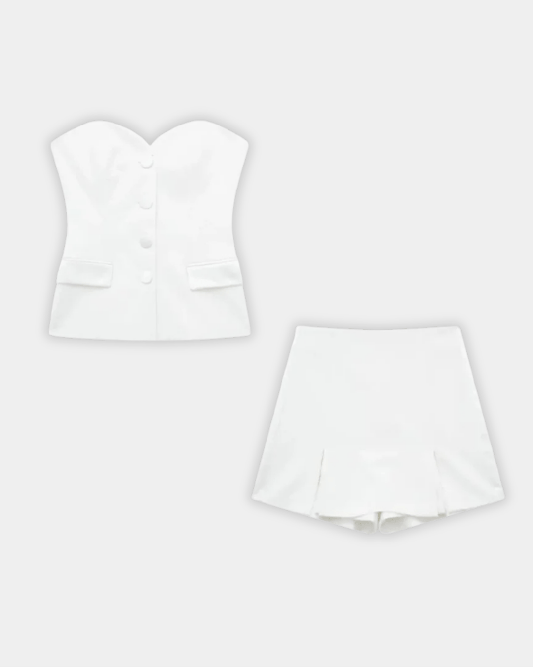 CORSET TOP AND MINI SKIRT SET