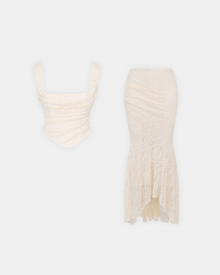 LACE CORSET & MERMAID SKIRT SET