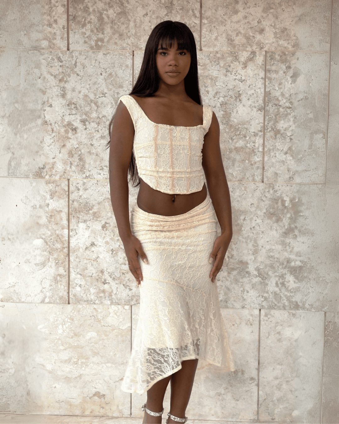 LACE CORSET & MERMAID SKIRT SET