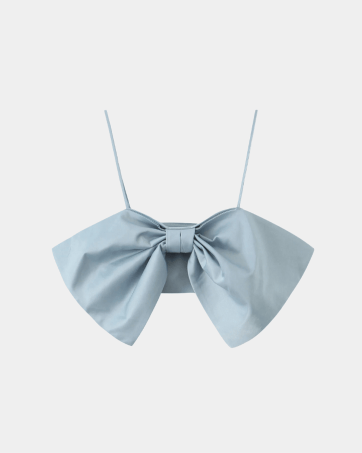 SATIN BOW TOP AND TROUSERS SET