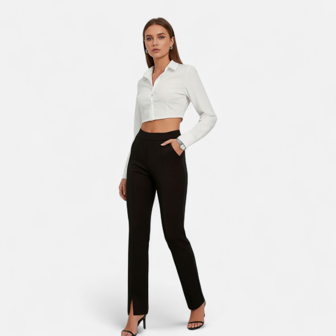 NOMU Lifestyle | Women’s Stretch Knit Trousers – Effortless Sophistication