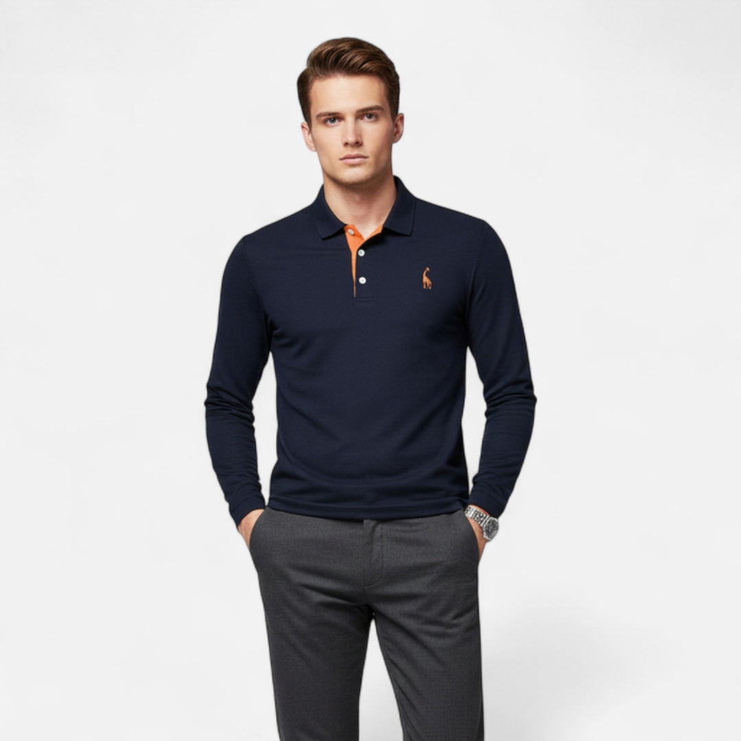 NOMU Lifestyle | Men’s Embroidered Business Casual Polo