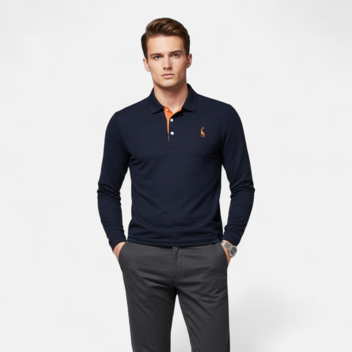 NOMU Lifestyle | Men’s Embroidered Business Casual Polo