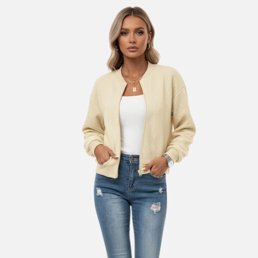 NOMU Lifestyle | Women’s Solid Textured Jacket – Refined Everyday Style