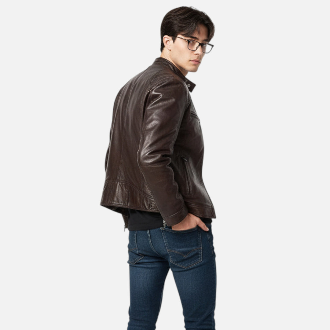 NOMU Lifestyle | Men’s Leather Zip Coat