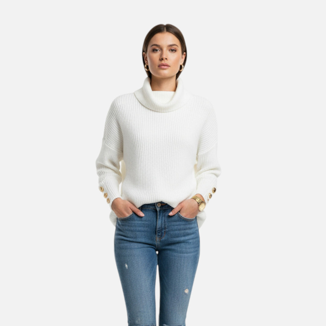 NOMU Lifestyle | Women’s High Collar Sweater – Heritage Elegance