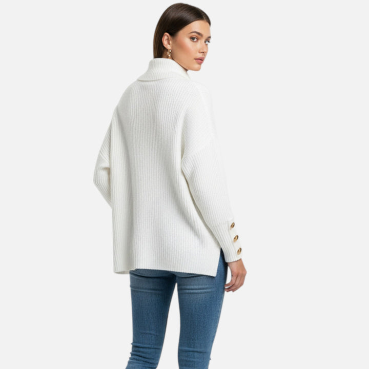 NOMU Lifestyle | Women’s High Collar Sweater – Heritage Elegance