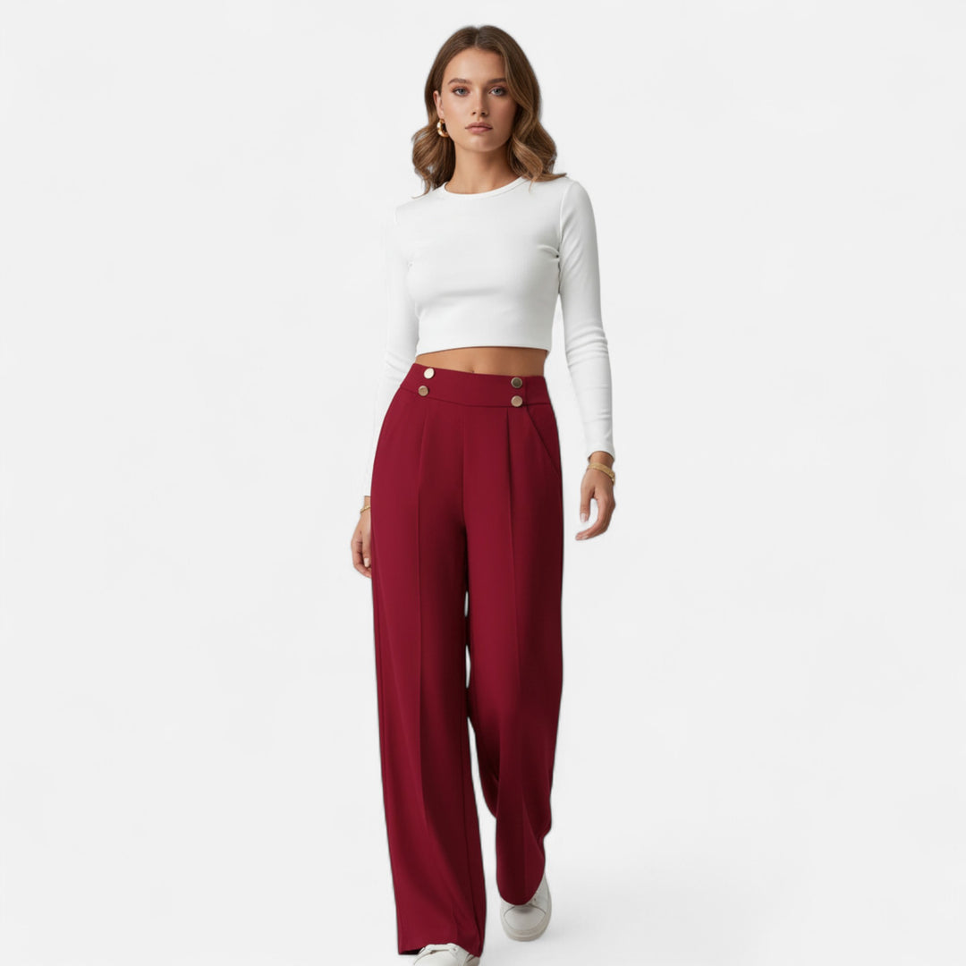 NOMU Lifestyle | Women’s Button-Detail Pants – Refined Silhouette