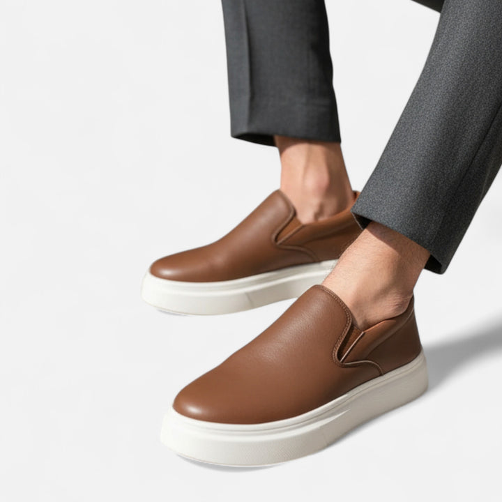 NOMU Lifestyle | Men’s Leather Casual Sneakers – Refined Comfort