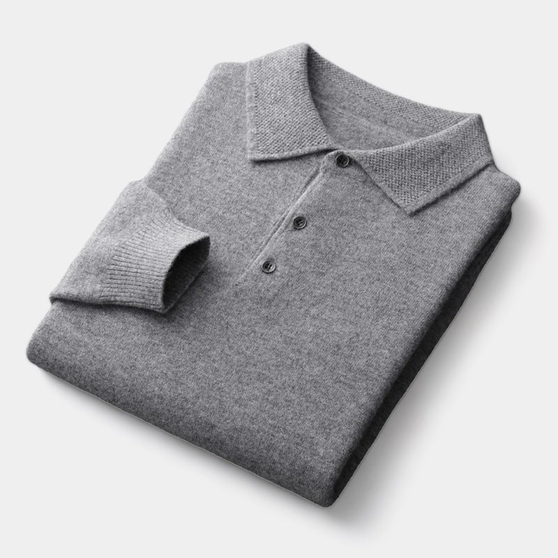 Men’s Merino Wool Polo Sweater – Heritage Knitwear
