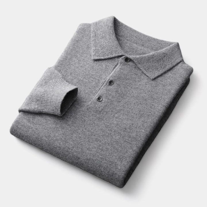 Men’s Merino Wool Polo Sweater – Heritage Knitwear