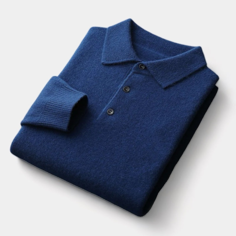 Men’s Merino Wool Polo Sweater – Heritage Knitwear