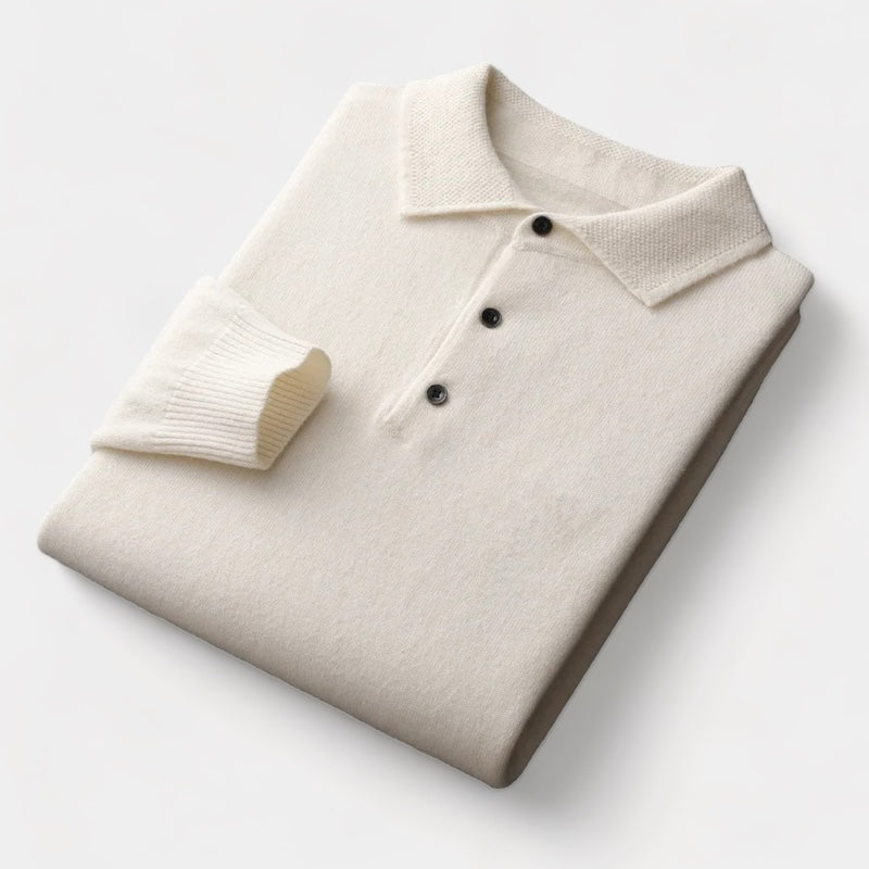 Men’s Merino Wool Polo Sweater – Heritage Knitwear
